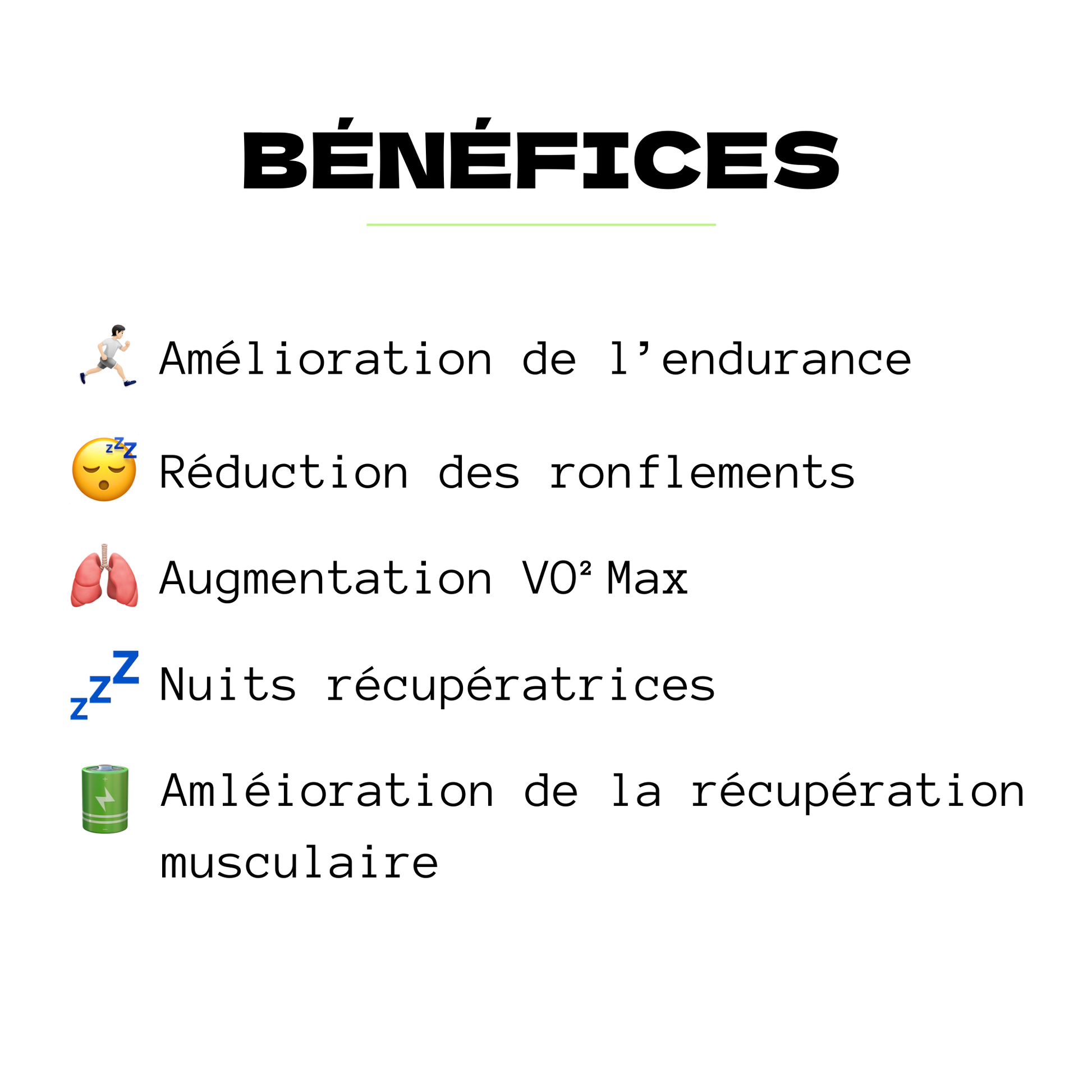 Bénéfice bande nasale